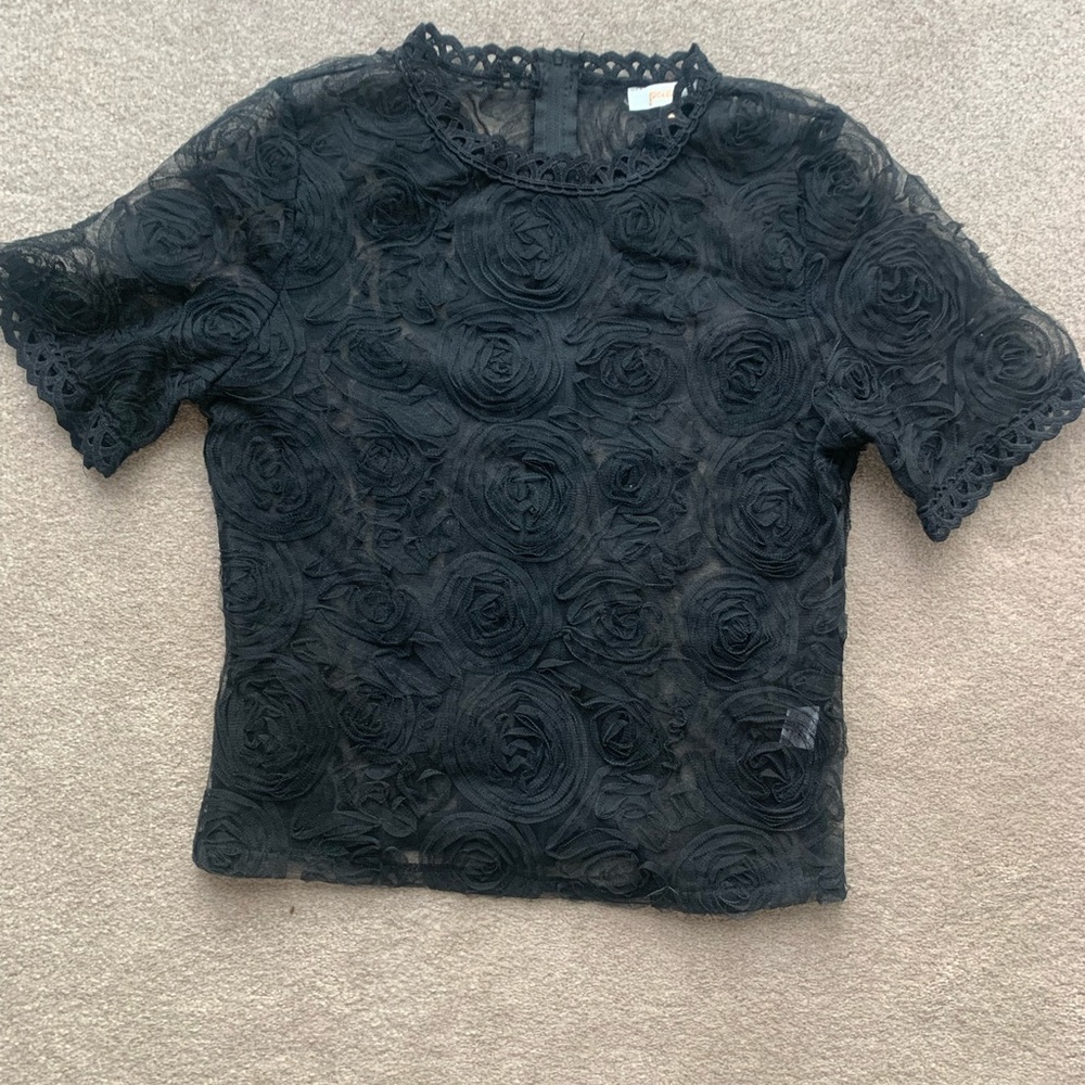 Black, dressy, see-through shirt